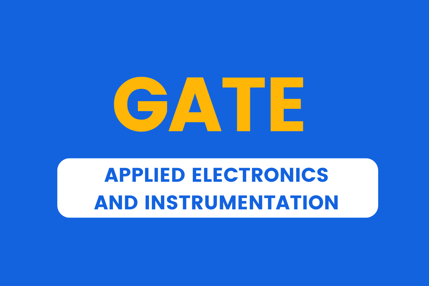 Gate in Applied Electronics and Instrumentation